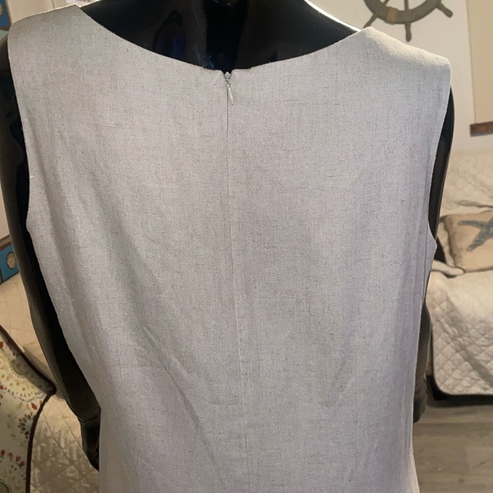 Jessica Howard Linen, lined cream summer dress - Picture 3 of 5